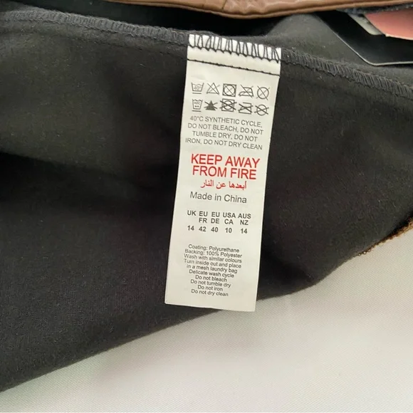 Pretty Little Thing Lace Up Pants Faux Leather NWT - Picture 8 of 8